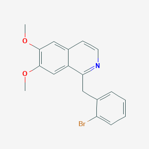 molecular formula C18H16BrNO2 B12913347 1-(2-Bromobenzyl)-6,7-dimethoxyisoquinoline CAS No. 193551-53-0