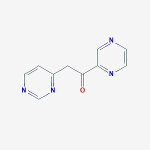 molecular formula C10H8N4O B12913357 1-(Pyrazin-2-yl)-2-(pyrimidin-4-yl)ethanone CAS No. 62846-57-5