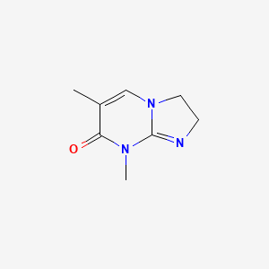 molecular formula C8H11N3O B12913402 6,8-Dimethyl-2,3-dihydroimidazo[1,2-a]pyrimidin-7(8H)-one CAS No. 26955-07-7