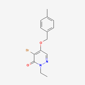 4-Bromo-2-ethyl-5-[(4-methylphenyl)methoxy]pyridazin-3(2H)-one