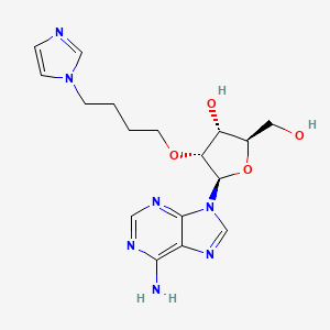 molecular formula C17H23N7O4 B12913476 2'-O-[4-(1H-Imidazol-1-yl)butyl]adenosine CAS No. 165381-57-7