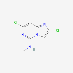 molecular formula C7H6Cl2N4 B12913495 2,7-Dichloro-n-methylimidazo[1,2-c]pyrimidin-5-amine CAS No. 27420-34-4