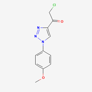 molecular formula C11H10ClN3O2 B12913500 2-Chloro-1-[1-(4-methoxyphenyl)-1H-1,2,3-triazol-4-yl]ethan-1-one CAS No. 88137-74-0