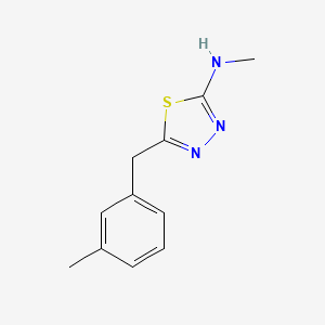 molecular formula C11H13N3S B12913508 N-Methyl-5-[(3-methylphenyl)methyl]-1,3,4-thiadiazol-2-amine CAS No. 87410-80-8