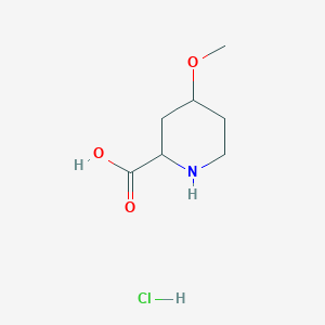 molecular formula C7H14ClNO3 B1291352 4-Methoxy-piperidine-2-carboxylic acid hydrochloride CAS No. 1255665-40-7