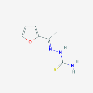 molecular formula C7H9N3OS B12913528 [((1E)-2-(2-furyl)-1-azaprop-1-enyl)amino]aminomethane-1-thione 