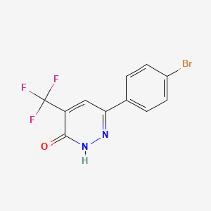 molecular formula C11H6BrF3N2O B12913588 6-(4-Bromophenyl)-4-(trifluoromethyl)pyridazin-3(2H)-one CAS No. 560132-50-5