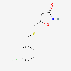 5-({[(3-Chlorophenyl)methyl]sulfanyl}methyl)-1,2-oxazol-3(2H)-one