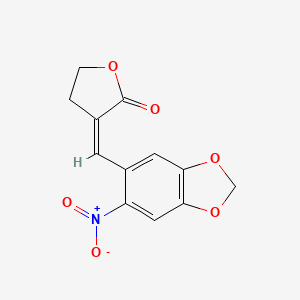 3-((6-Nitrobenzo[d][1,3]dioxol-5-yl)methylene)dihydrofuran-2(3H)-one