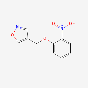 molecular formula C10H8N2O4 B12913633 4-[(2-Nitrophenoxy)methyl]-1,2-oxazole CAS No. 872611-08-0