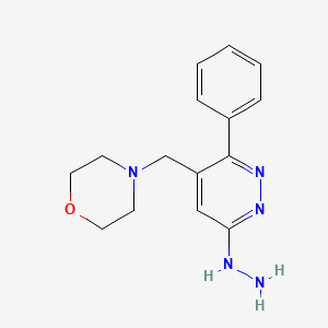 3(2H)-Pyridazinone, 5-(4-morpholinylmethyl)-6-phenyl-, hydrazone