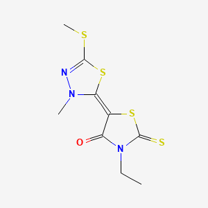 3-Ethyl-5-(3-methyl-5-(methylthio)-1,3,4-thiadiazol-2(3H)-ylidene)rhodanine