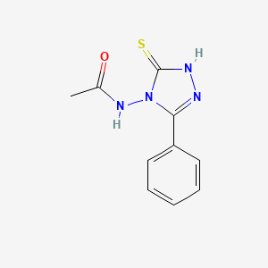 molecular formula C10H10N4OS B12913679 N-(3-Phenyl-5-sulfanylidene-1,5-dihydro-4H-1,2,4-triazol-4-yl)acetamide CAS No. 99072-82-9