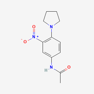 molecular formula C12H15N3O3 B12913680 N-(3-Nitro-4-(pyrrolidin-1-yl)phenyl)acetamide CAS No. 5367-38-4