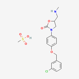 2-Oxazolidinone, 3-(4-((3-chlorophenyl)methoxy)phenyl)-5-((methylamino)methyl)-, monomethanesulfonate