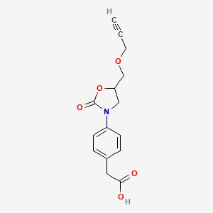 2-Oxazolidinone, 3-(4-carboxymethylphenyl)-5-(2-propynyloxymethyl)-