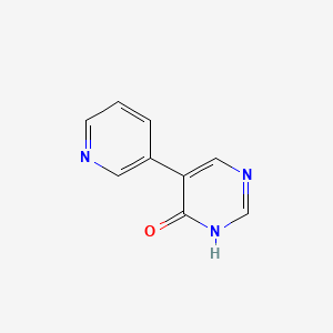 molecular formula C9H7N3O B12913707 4(1H)-Pyrimidinone, 5-(3-pyridinyl)- CAS No. 22433-71-2