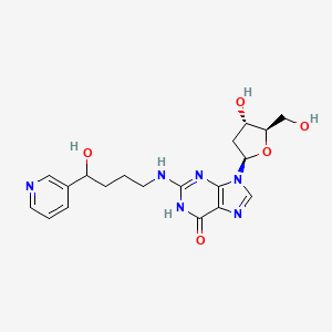 molecular formula C19H24N6O5 B12913713 2'-Deoxy-N-[4-hydroxy-4-(pyridin-3-yl)butyl]guanosine CAS No. 502507-70-2