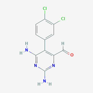 2,6-Diamino-5-(3,4-dichlorophenyl)pyrimidine-4-carbaldehyde