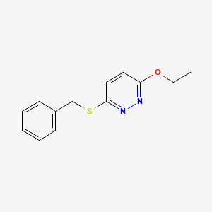 molecular formula C13H14N2OS B12913730 3-(Benzylsulfanyl)-6-ethoxypyridazine CAS No. 5273-19-8