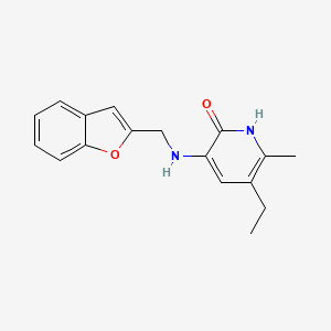 molecular formula C17H18N2O2 B12913751 3-((2-Benzofuranylmethyl)amino)-5-ethyl-6-methylpyridin-2(1H)-one CAS No. 135525-72-3