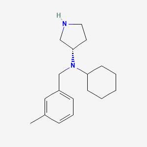 molecular formula C18H28N2 B12913783 (3S)-N-cyclohexyl-N-[(3-methylphenyl)methyl]pyrrolidin-3-amine CAS No. 820980-51-6