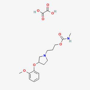 3-[3-(2-methoxyphenoxy)pyrrolidin-1-yl]propyl N-methylcarbamate;oxalic acid