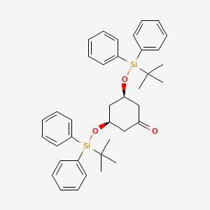 molecular formula C38H46O3Si2 B12913816 Cis-3,5-bis((tert-butyldiphenylsilyl)oxy)cyclohexanone 