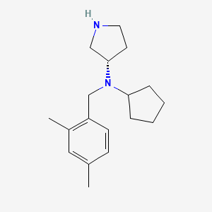 molecular formula C18H28N2 B12913838 (3S)-N-cyclopentyl-N-[(2,4-dimethylphenyl)methyl]pyrrolidin-3-amine CAS No. 820979-97-3