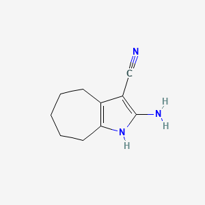 Cyclohepta[b]pyrrole-3-carbonitrile, 2-amino-1,4,5,6,7,8-hexahydro-