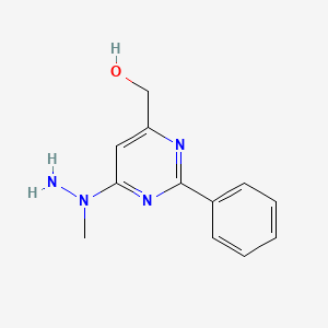 molecular formula C12H14N4O B12913885 (6-(1-Methylhydrazinyl)-2-phenylpyrimidin-4-yl)methanol CAS No. 922726-20-3