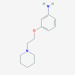 molecular formula C13H20N2O B1291389 3-(2-(哌啶-1-基)乙氧基)苯胺 CAS No. 373824-23-8