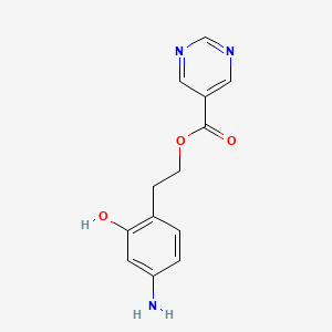 4-Amino-2-hydroxyphenethyl pyrimidine-5-carboxylate