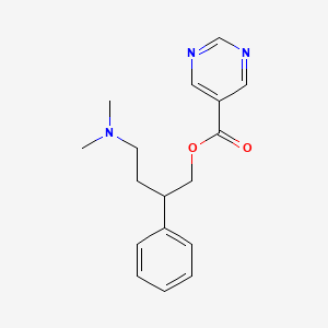 molecular formula C17H21N3O2 B12913918 4-(Dimethylamino)-2-phenylbutyl pyrimidine-5-carboxylate 