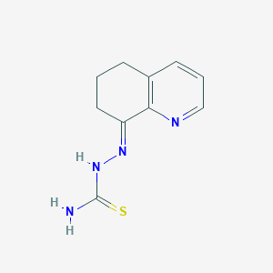 molecular formula C10H12N4S B12913929 (E)-2-(6,7-Dihydroquinolin-8(5H)-ylidene)hydrazinecarbothioamide 