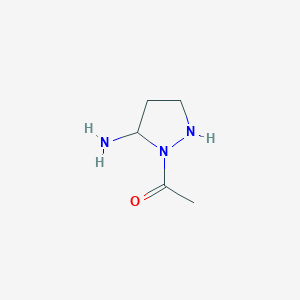 1-(5-Aminopyrazolidin-1-yl)ethanone