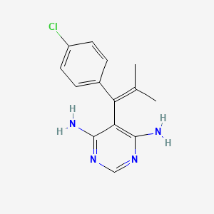 5-(1-(4-Chlorophenyl)-2-methylprop-1-en-1-yl)pyrimidine-4,6-diamine