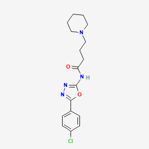 N-(5-(4-Chlorophenyl)-1,3,4-oxadiazol-2-yl)-4-(piperidin-1-yl)butanamide