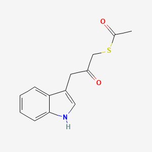 S-(3-(1H-Indol-3-yl)-2-oxopropyl) ethanethioate