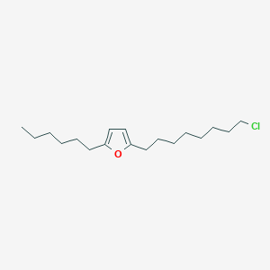 molecular formula C18H31ClO B12914011 2-(8-Chlorooctyl)-5-hexylfuran CAS No. 88646-90-6