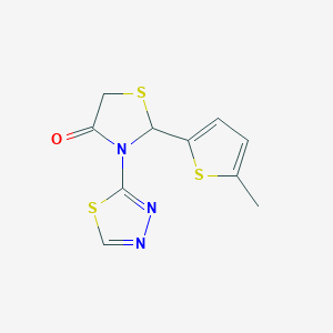 4-Thiazolidinone, 2-(5-methyl-2-thienyl)-3-(1,3,4-thiadiazol-2-yl)-