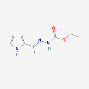 ethyl N-[(E)-1-(1H-pyrrol-2-yl)ethylideneamino]carbamate