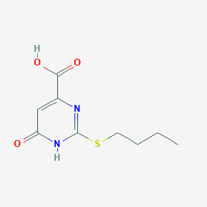 molecular formula C9H12N2O3S B12914084 2-(butylthio)-4-oxo-1H-pyrimidine-6-carboxylic acid CAS No. 6308-29-8