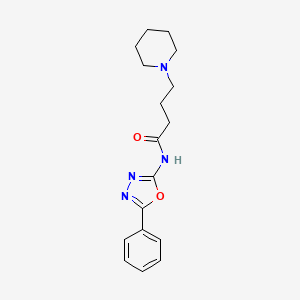 N-(5-Phenyl-1,3,4-oxadiazol-2-yl)-4-(piperidin-1-yl)butanamide