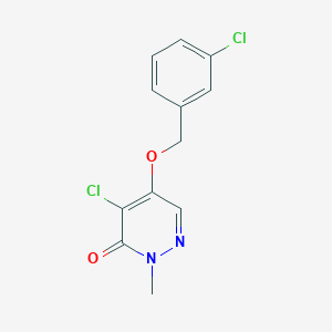 4-Chloro-5-[(3-chlorophenyl)methoxy]-2-methylpyridazin-3(2H)-one