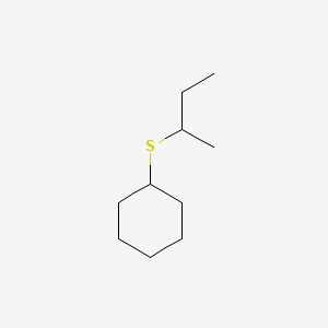 molecular formula C10H20S B12914127 Cyclohexane, [(1-methylpropyl)thio]- CAS No. 7133-22-4