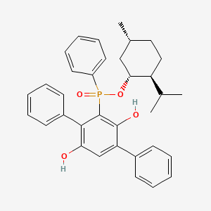 3-[[(1R,2S,5R)-5-methyl-2-propan-2-ylcyclohexyl]oxy-phenylphosphoryl]-2,5-diphenylbenzene-1,4-diol