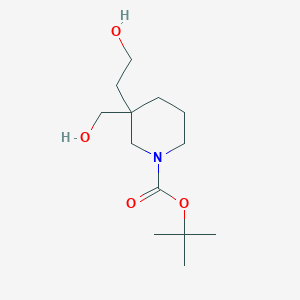 molecular formula C13H25NO4 B1291415 叔丁基3-(2-羟乙基)-3-(羟甲基)哌啶-1-甲酸酯 CAS No. 374795-35-4