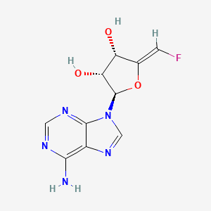 molecular formula C10H10FN5O3 B12914159 (Z)-4',5'-didehydro-5'-deoxy-5'-fluoroadenosine 