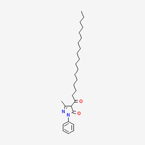 molecular formula C28H44N2O2 B12914178 5-Methyl-4-octadecanoyl-2-phenyl-2,4-dihydro-3H-pyrazol-3-one CAS No. 84356-27-4